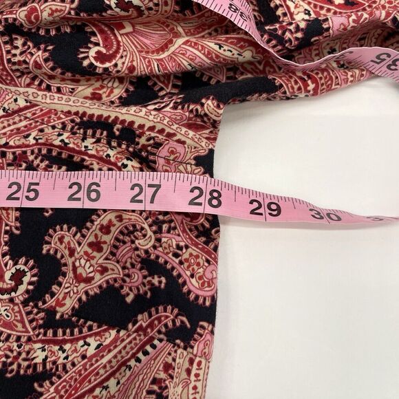 Chaps Ralph Lauren Button Up Shirt Top Size 2X Dark Paisley Flip Cuff Cotton - Picture 7 of 8